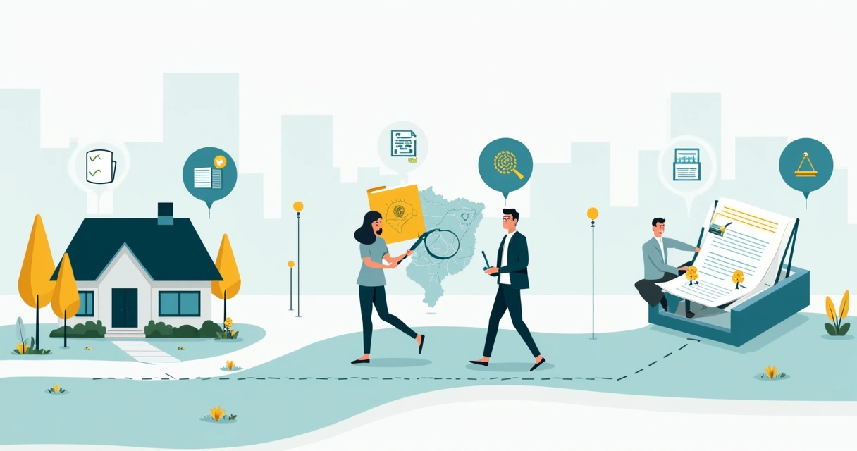 Infográfico mostrando caminho de regularização de imóvel por usucapião extrajudicial