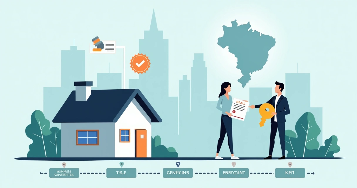 Entrega de chaves simbolizando transferência de imóvel após decisão de usucapião