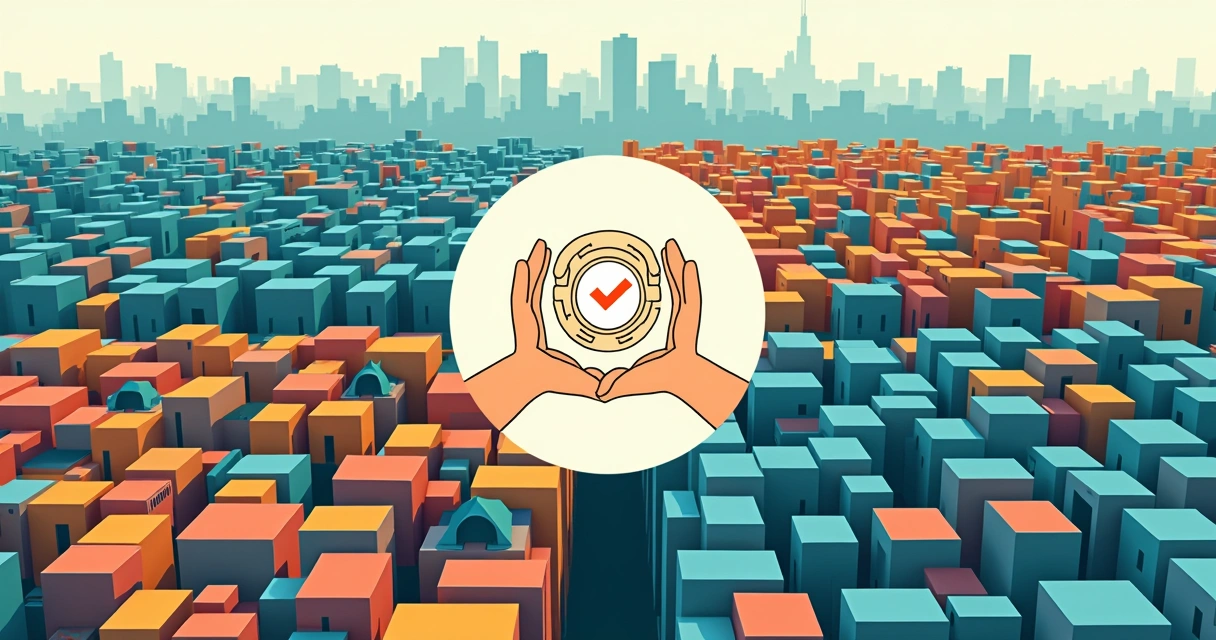 Mapa estilizado de comunidade urbana de São Paulo formando símbolo de união